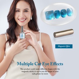 SAGEBIO Cat Eye Gel Nail Polish 8ml, Long-Lasting Magnetic Cat Eye Gel 12