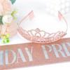 Bumlofa Crown Birthday Set: Crown Princess with Sash, Ideal for