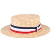 ZAKIRA Classic Straw Boater Hat Handmade from Natural Straw in
