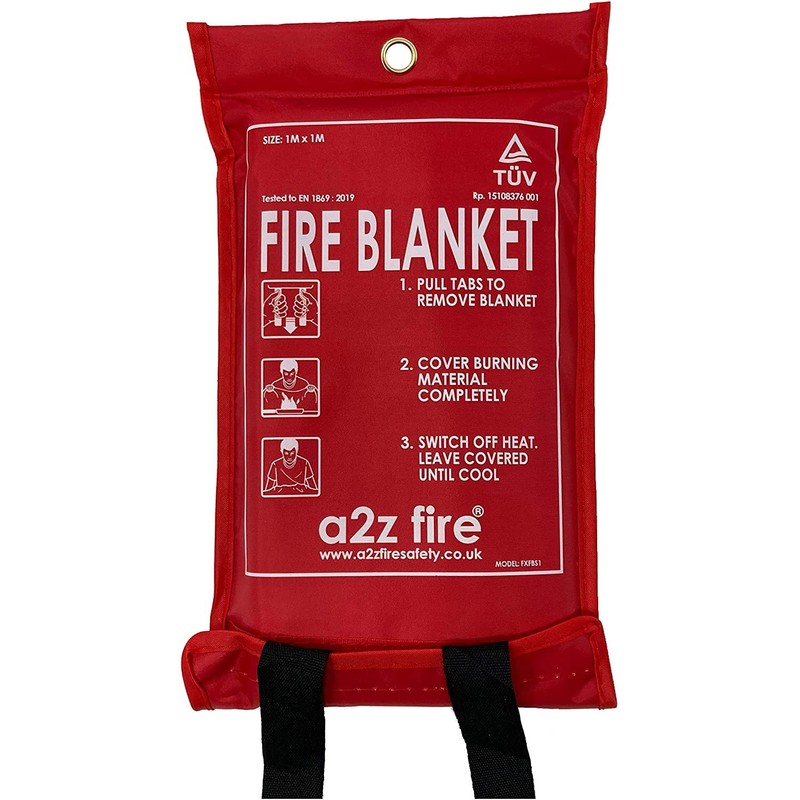 Tiardey Universal Fire Blanket,Large,Quick Unfolding with Loops,1 x 1 m