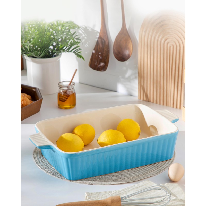 MALACASA 4.4 QT Baking Dish, 9x13 Large Casserole Dish for