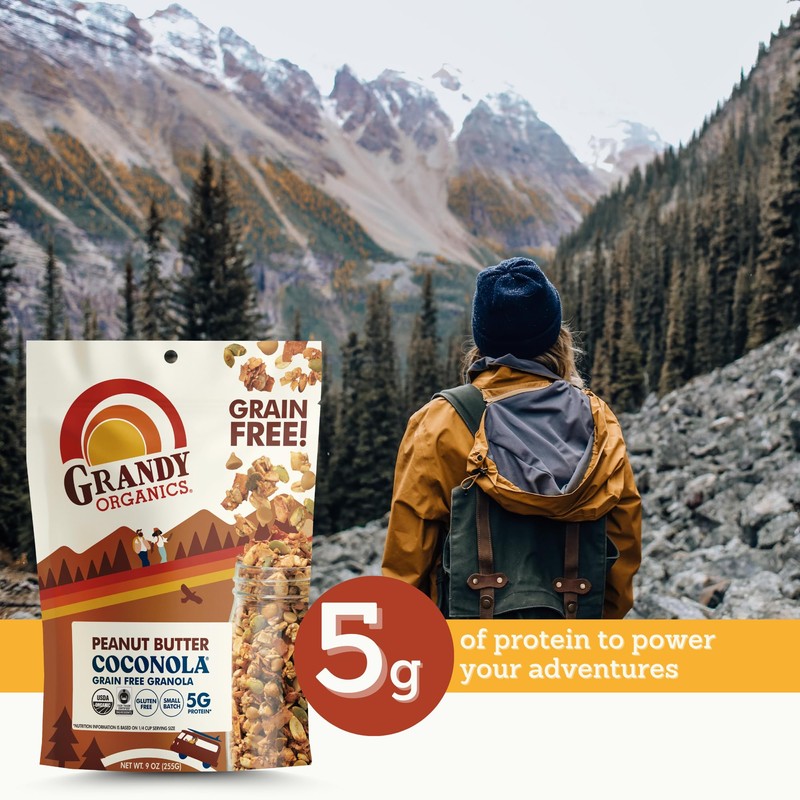 Grandy Organics Organic Peanut Butter Coconola, 9 OZ