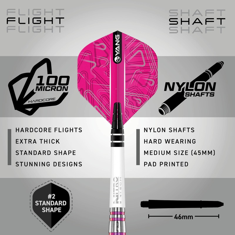 RED DRAGON Confessions 30g Tungsten Darts with Flights and Stems