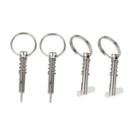 Grekywin Quick Release Pins 4Pcs - Diameter 6.3mm, Total Length 76mm, Bimini Top Pin, 316 Stainless Steel Marine Accessories for Boat Canopy