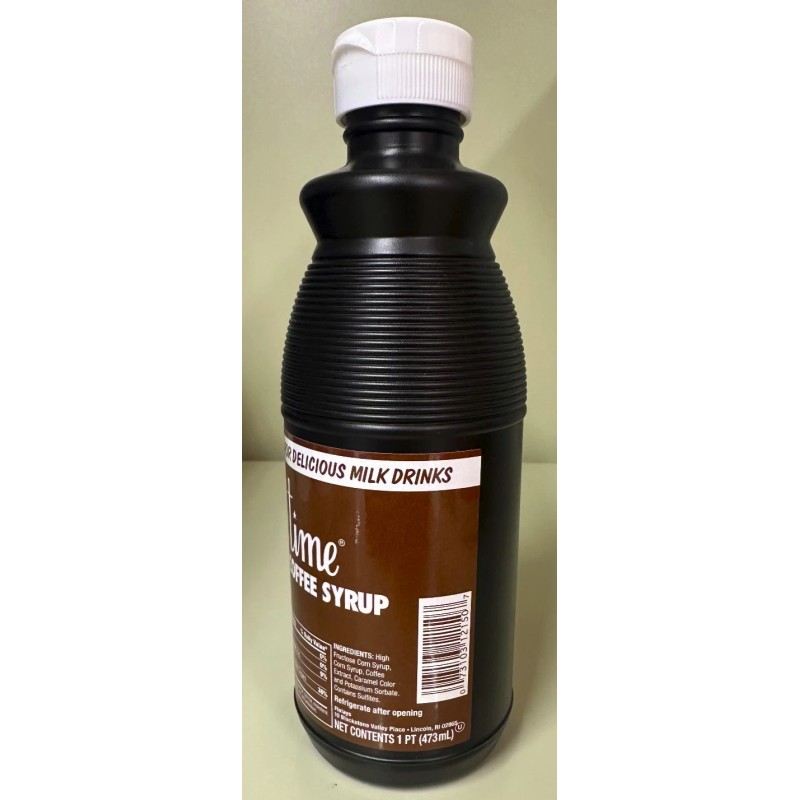COFFEE TIME COFFEE SYRUP 1 PINT RHODE ISLAND FAMOUS NEW