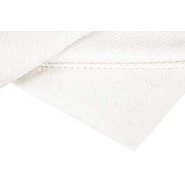 Crover Collection All Season Thermal Terry Lush Cotton Blanket with Deep Plain Edge Border Durable and Soft Queen Size 90"x90", White