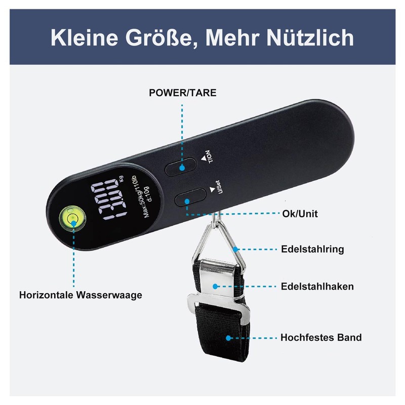 Charmline Portable Luggage Scales Digital with Hooks, Luggage Scales with