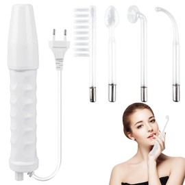 High Frequency Stick Face with 4 Probes, Professional High Frequency Stick, High Frequency Wall Beauty Face Machine, Portable High Frequency Skin Tightening for Skin Care System