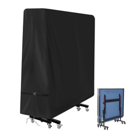 Ping Pong Table Cover, Outdoor & Indoor Waterproof Tennis Table Cover for Folding Ping Pong Table,600D Heavy-Duty All Weather Protection Dust Cover - 64'' x 26'' x 64''