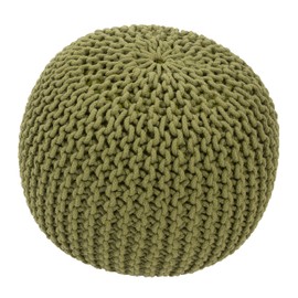 Jaipur Living Olsen Pouf, 20 x 20 x 14, Green