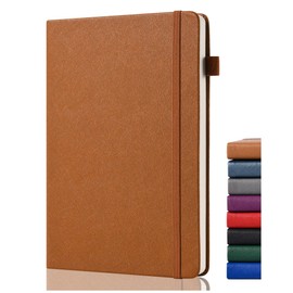 Dotted Journal - A5 Dotted Notebook 140GSM Thick Paper, Bullet Dotted Journal with 152 Pages, Back Pocket, Pen Holder, 2 Mark Ribbons, Hardcover Dot Grid Journal for Planning, Notes, Study, Drawing