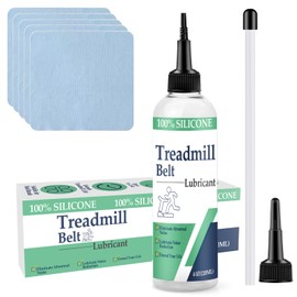 VisLubee 100% Silicone Treadmill Lubricant for Belt, 4 Oz Treadmill Oil Belt Lubricant, Reduce Friction Lubricant with Tubes and 5 Cloths for Nearly All Types of Treadmills (1)