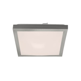 BRILONER - LED Ceiling Light with Indirect Light, Warm White Light Colour, 12 Watt, 1200 Lumens, LED Lamp, Ceiling Light, Living Room Lamp, Bedroom Lamp, Kitchen Lamp, 27 x 27 x 8.5 cm, Matt Nickel