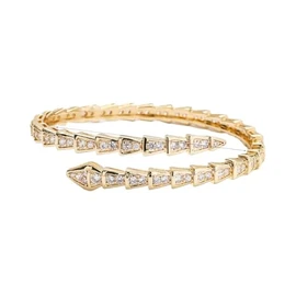 SVNXI Bracelet Snake Shape Adjustable Bangle Fashion Classic Style Male Lady Couple Wedding Party Gift Bracelet Bracelet, 0.3 (Gold)