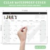 Desk Calendar 2025-2026 with Clear Waterproof Cover 17 x 12