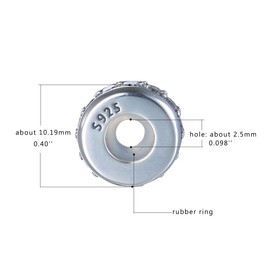 GW 2pcs S925 Silver Spacer Stopper Bead Charm for Snake Chain Style Bracelets European Bracelet Chain, Silver, Cubic Zirconia