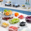 VERONES 30 Pieces Glass Meal Prep Containers Set, Stackable Food