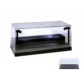 ModelToyCars Diecast Car w/Display Case - Acrylic LED Display Case with Removable Riser, Black 9902BK - 1/24 Scale Display Case for Diecast Cars