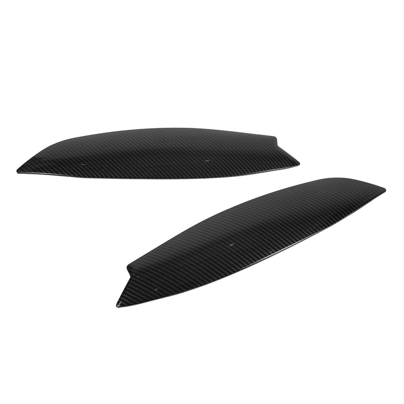 2Pcs Headlights Eyelids Cover Lamp Sticker Carbon Fiber Pattern Replacement