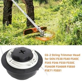 ZLIANGQ C6-2 Trimmer Head for Stihl FS38 FS40 FS40C FS45 FS46 FS50 FS50C FSA60R FSA86R FSE60 FSE71 FSE81 Weed Eater Head, Replaces Autocut C6-2, 4006 710 2126 (2-Pack)