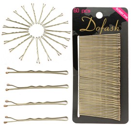Dofash Metal 5cm/2in Bobby Pins Black Hair Clips grips for Hair Decoration 60pcs (blonde)