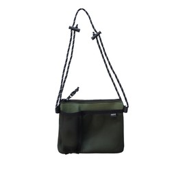 POKETLE Mini Shoulder Shoulder Crossbody Small Thin Pochette Mesh Sacoche, Khaki