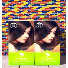 TS 염색약 더착한염색 7호 연한갈색 120g x 2개 [더착한염색 7호 연한갈색 120g x 2개] TS Dyeing Cream Gentle Dye No. 7 Light Brown 120g x 2 Packs