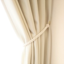 INTERIX CTB2104WH Curtain Tieback, Fashionable, Rope Tassel, White