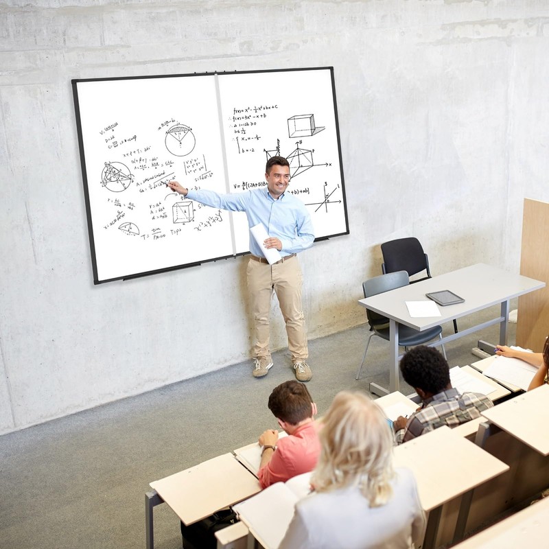 Magnetic Dry Erase White Board 48x36 Inch, 4x3 WhiteBoard Foldable