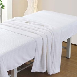 Morbuy Morbuy Massage Bed Blanket, Microfibre Beauty Bed Cover Without Face Hole Soft Washable SPA Massage Table Face Towel Suitable for Salons SPA and Therapists (Blankets 120x210cm,White)
