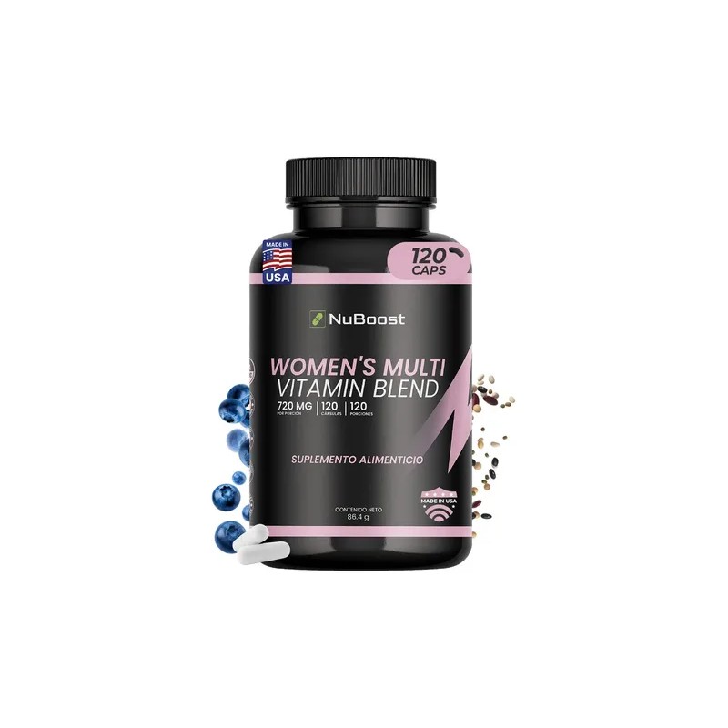 Multivitamínico Mujer 120 Cápsulas Nuboost Vitaminas Sabor