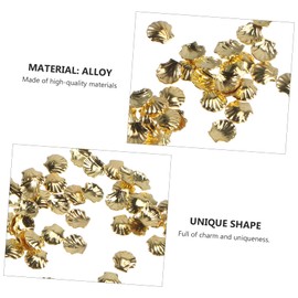 IWOWHERO 1Set Gold Nail Stickers Shell Charms for DIY Nail Art Manicure for Parties and Creative Designs Safe and Reliable Metal Decals
