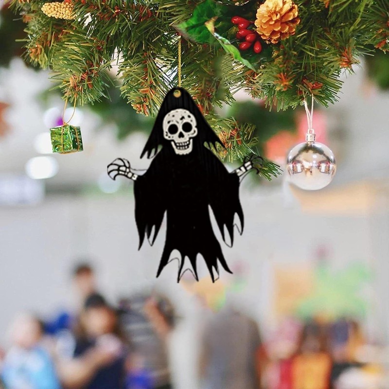 Q-Version Halloween Tree Decoration, 11Pcs Cute Acrylic Pendant, Large Scary
