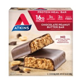 Atkins 🟠 New Atkins Chocolate Peanut Butter Crispy Creamy Protein Nutrition Bars 10oz