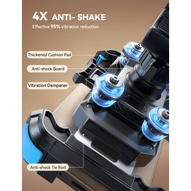 JOYROOM Motorcycle Phone Mount Holder - [Dual Vibration Dampener] 150mph Anti-Shock Phone Holder for Motorcycle [Upgrade Metal Handlebar Clamp] - Bicycle Bike Phone Holder Mount for 4.7-7" Phones,Blue