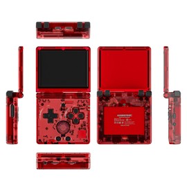 RG35XXSP Flip Retro Handheld Game Console ,3.5 Inch IPS Screen Linux System Built-in 64G TF Card 5532 Games Support 5G WiFi Bluetooth TV Output(Red-New)