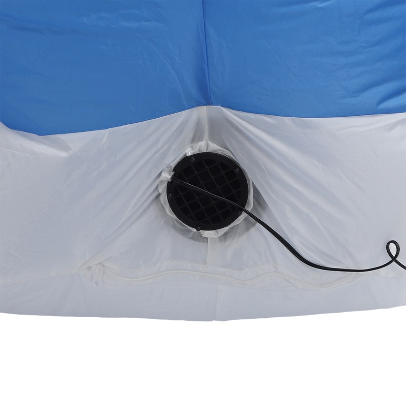 6.5FT High Easter Blue Bunny Holding Easter Egg Inflatable Yard