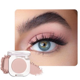 Single Matte Eye Shadow Palette Makeup, Nude Pink Matte Eyeshadow for Old Women, Monochrome Eye Shadow Makeup, Pigmented Waterproof Sombras Para Ojos, Vegan, Talc, Paraben & Cruelty Free, 19