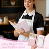 Server Books for Waitress, Leather Server Book with Zipper Pocket,