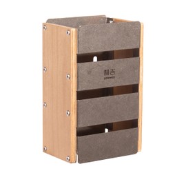 Wooden Pen Stand, Storage Case, Silver