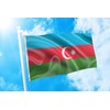 DMSE Azerbaijan Flag 2X3Ft Foot 100% Polyester 100D Flag