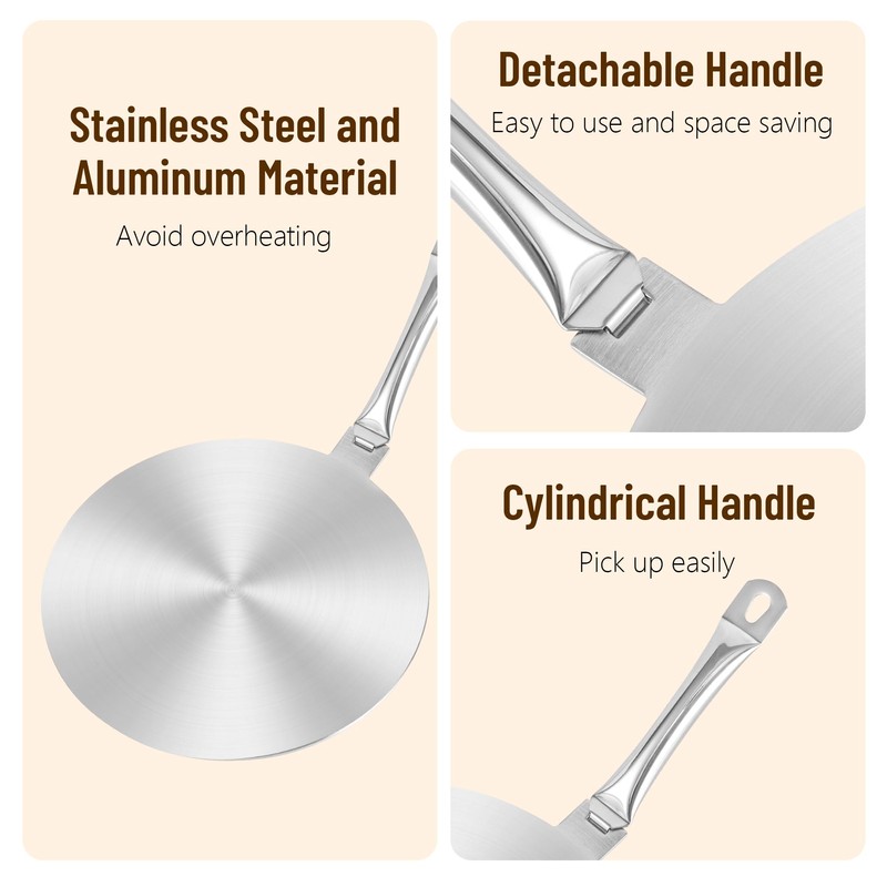 RECAPS 11 inch Stainless Steel Induction Adapter Plate