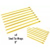 Unbranded QTY 4 8" UNIVERSAL STAINLESS STEEL ZIP TIE CABLE