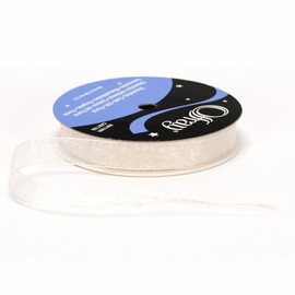 BERWICK Offray LLC 795796 Offray Simply Sheer Asiana Ribbon - 5/8" W X 25 yd - Antique White Ribbon