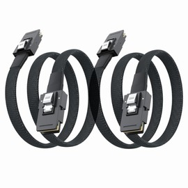 ipolex Internal Mini SAS SFF-8087 to SFF-8087 Cable, 0.8 m (2.6 ft), Pack of 2