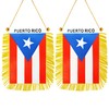 2 Pack Puerto Rico Window Hanging Flag, Puerto Rican Suction