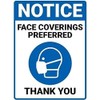 Notice - Please Wear A Face Mask - 150x200mm1mm Rigid