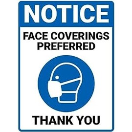 Notice - Please Wear A Face Mask - 150x200mm1mm Rigid Plastic Sign