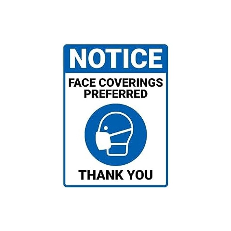 Notice - Please Wear A Face Mask - 150x200mm1mm Rigid