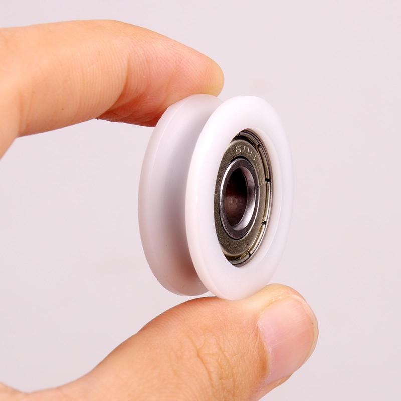 Atoplee 4pcs Round Groove Nylon Pulley Wheels Roller for Slide